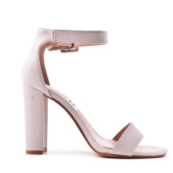 Faux leather heeled sandal