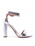 Faux leather heeled sandal