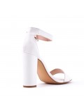 Faux leather heeled sandal