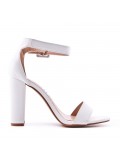 Faux leather heeled sandal