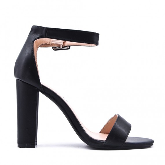 Faux leather heeled sandal