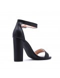 Faux leather heeled sandal