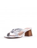 Faux leather heeled sandal