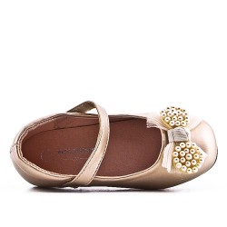 Ballerine fille en simili cuir 