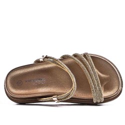 Claquette enfant en simili cuir