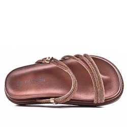 Children's faux leather slide