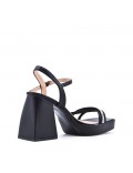 Faux leather heeled sandal