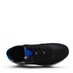 Basket mix matière à lacet pour femme