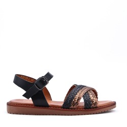 Sandale fille en simili cuir