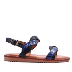 Sandale fille en simili cuir