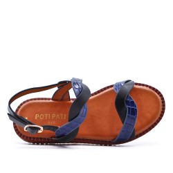 Sandale fille en simili cuir