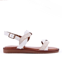 Girl's faux leather sandal