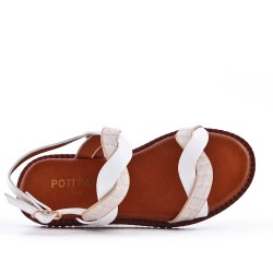 Sandale fille en simili cuir