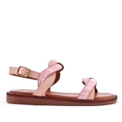 Girl's faux leather sandal