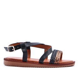 Sandale fille en simili cuir