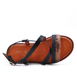 Sandale fille en simili cuir