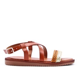 Sandale fille en simili cuir