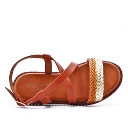 Sandale fille en simili cuir