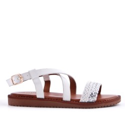 Sandale fille en simili cuir