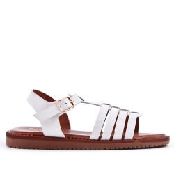 Sandale fille en simili cuir