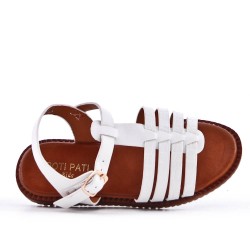 Girl's faux leather sandal