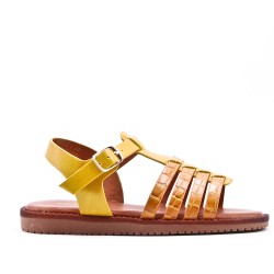 Sandale fille en simili cuir