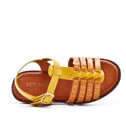 Sandale fille en simili cuir