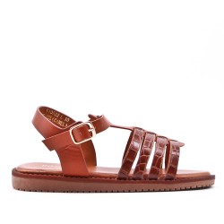 Sandale fille en simili cuir