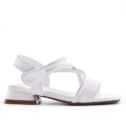 Sandale fille en simili cuir