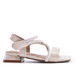 Sandale fille en simili cuir