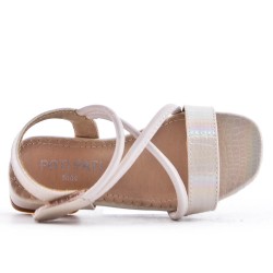 Sandale fille en simili cuir