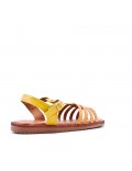 Flat sandals in a material mix for women