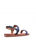 Flat sandals in a material mix for women