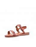 Flat sandals in a material mix for women