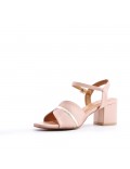 Large Size 38-42 - Heeled faux leather sandal