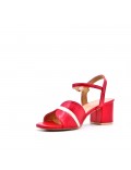 Large Size 38-42 - Heeled faux leather sandal