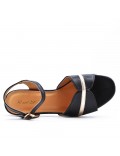 Large Size 38-42 - Heeled faux leather sandal