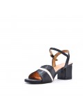 Grande Taille 38-42 - Sandale à talon en simili cuir