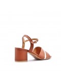 Faux leather heeled sandal