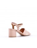 Faux leather heeled sandal