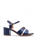 Faux leather heeled sandal