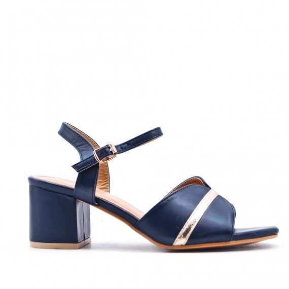 Faux leather heeled sandal