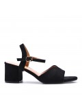 Faux leather heeled sandal