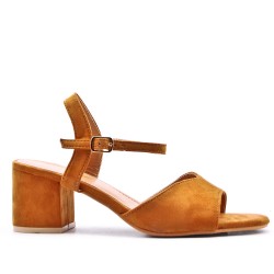 Faux leather heeled sandal