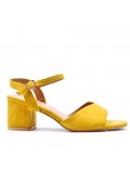 Large Size 38-42 - Heeled faux leather sandal