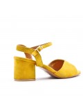 Large Size 38-42 - Heeled faux leather sandal