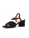 Large Size 38-42 - Heeled faux leather sandal