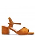 Large Size 38-42 - Heeled faux leather sandal