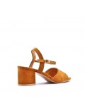 Large Size 38-42 - Heeled faux leather sandal