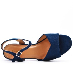 Large Size 38-42 - Sandalia con tacón de piel sintética